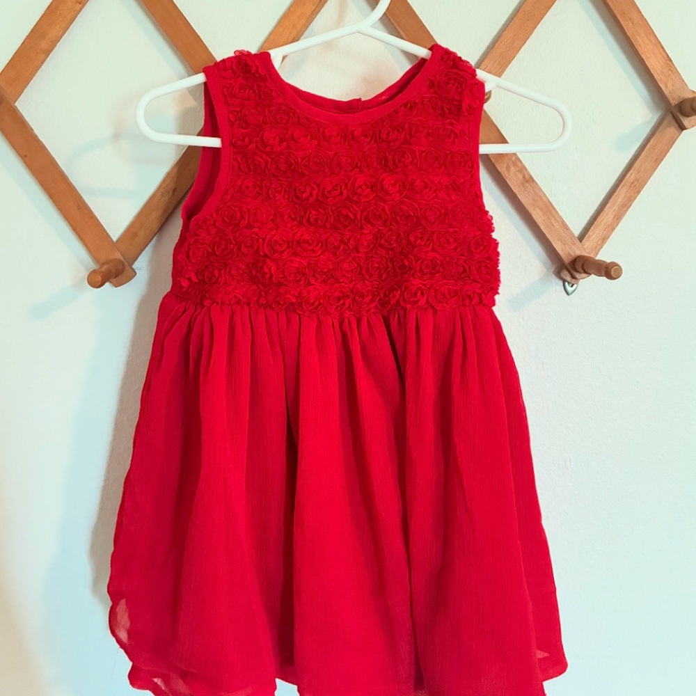 H&M red dress 6-9 month